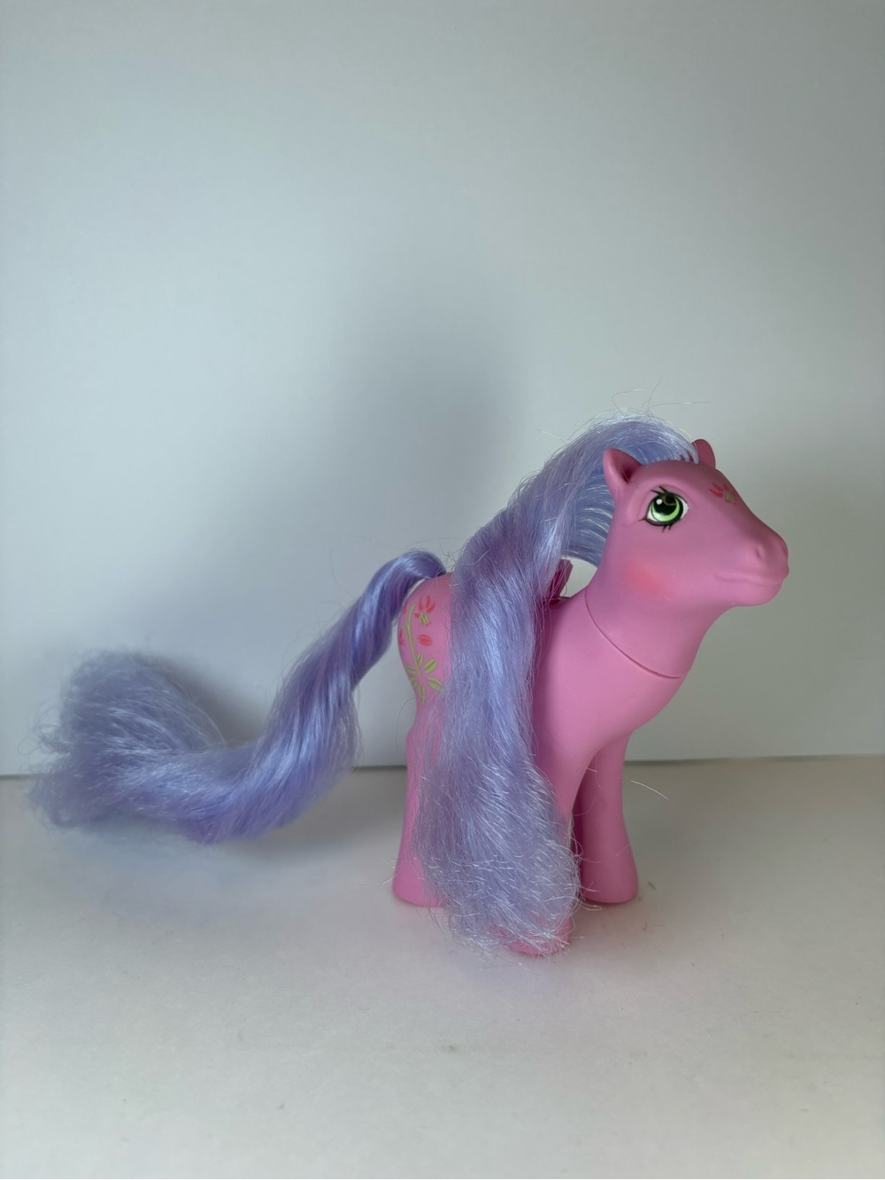 Vintage My Little Pony G1 Lily Flutter Pony 1986 Hasbro Pink Purple Hair 4"